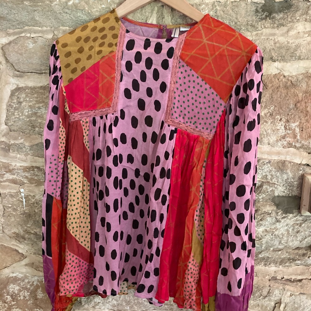 Anthropologie Bl-nk Miranda Peasant Blouse